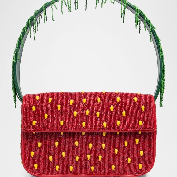 STAUD Tommy Beaded Bag Strawberry Dream - Picture 2 of 10